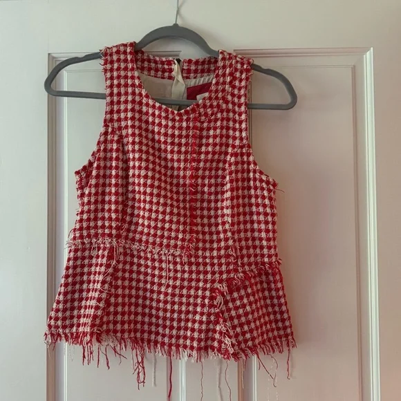 Maeve by Anthropologie Houndstooth Top - Picture 1 of 3